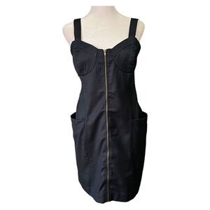 Monteau Navy Cowgirl Rodeo Festival 90’s minimalist knee length Dress S